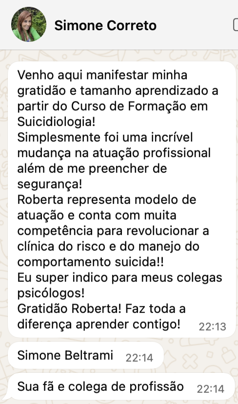Depoimento de Simone Correto
