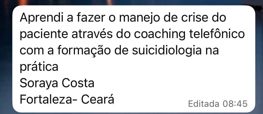 Depoimento de Soraya Costa